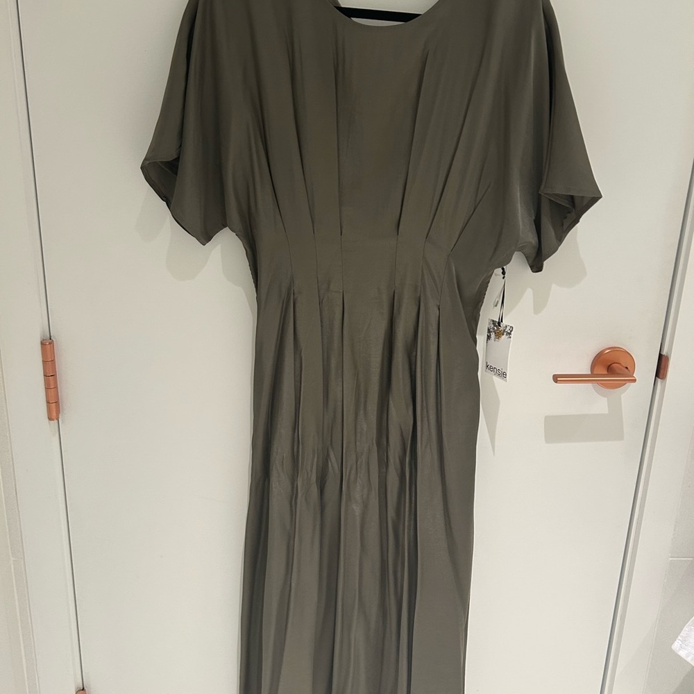 Elegant Olive Green Dress